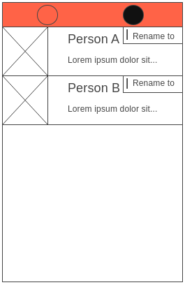 example app wireframe