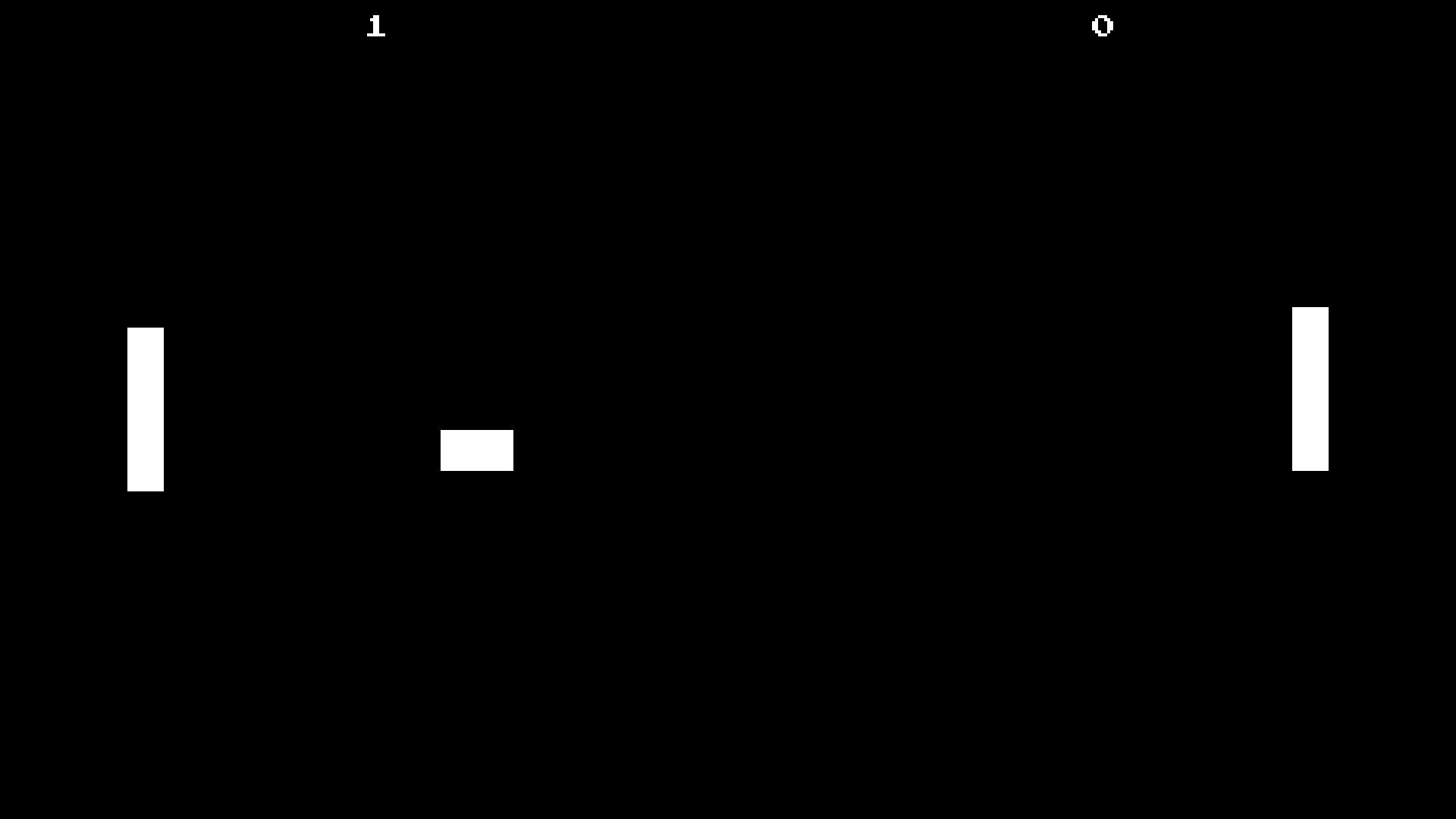 A screenshot of pong