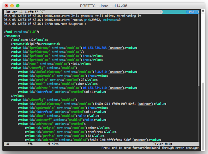 A pretty-printed blob of XML