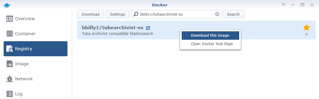 Synology - ElasticSearch Image Search