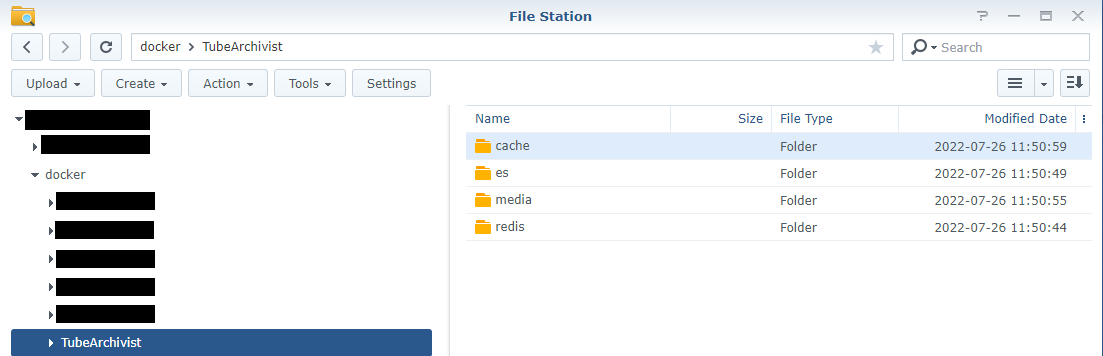 Synology - Docker Folder Structure