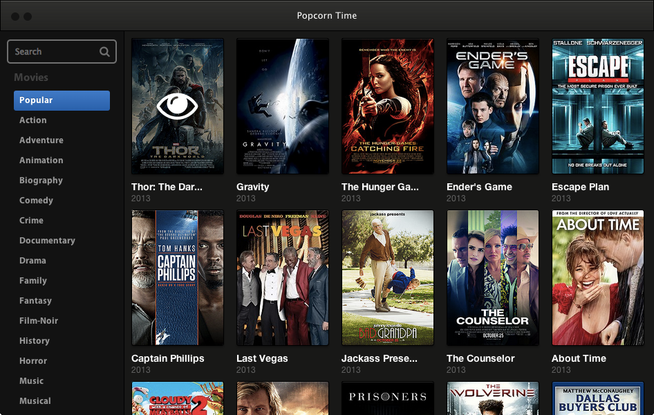 Popcorn Time UI